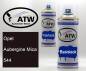 Preview: Opel, Aubergine Mica, 544: 400ml Sprühdose + 400ml Klarlack - Set, von ATW Autoteile West.